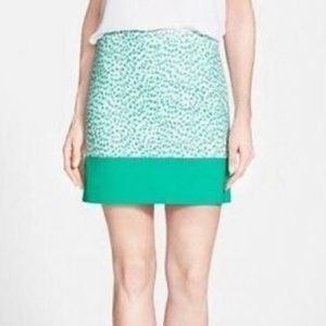 Michael Kors Mint Green Cheetah Print Skirt